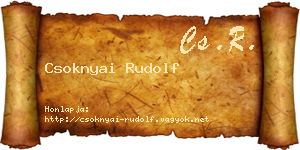 Csoknyai Rudolf névjegykártya